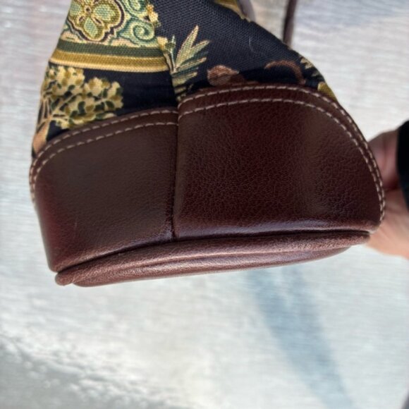 Relic By Fossil Cloth Handbag Braided Handles Jungle Theme Monkeys - Picture 9 of 14